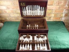 Nice 8 setting Arthur Price Silver Plated 84 piece Cutlery Canteen Kings Pattern