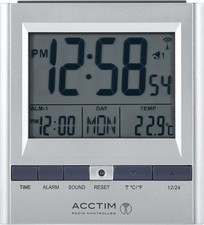 Acctim 71717x Chula RC Digital LCD Alarm Clock in Silver