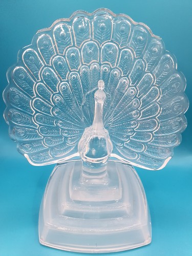 Crystal glass peacock - crystal,