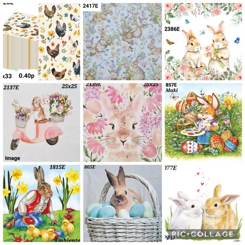 Easter bunny mixed paper - 9,