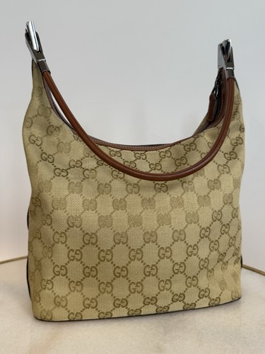 Gucci monogram canvas hobo - gg,