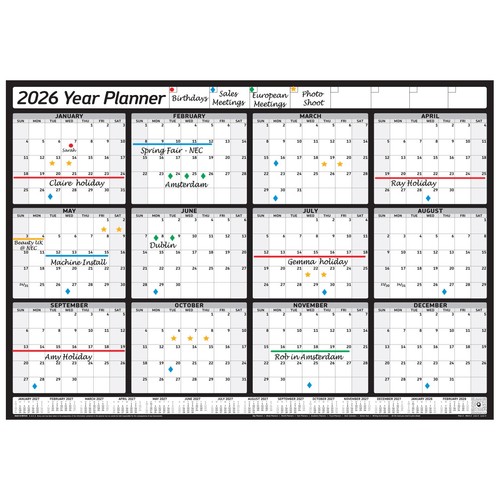2026 year planner wall - 2026,