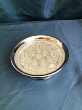 Falstaff silver plate rose bowl with glass frog