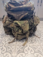 British Military MTP Long Back Rucksack Bergen with Side Pouches & Side Pouches