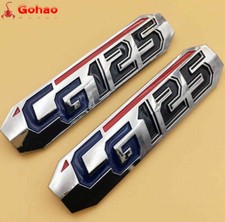 CHROME HONDA CG125 BADGE EMBLEM SIDE COVER R/L Pair OEM NEW
