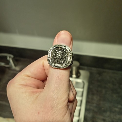 Men lion signet ring - men's,