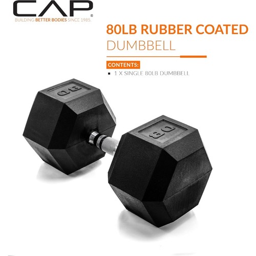 Cap barbell coated - barbell, hex