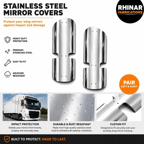 Daf mirror guards - guards, (chrome)