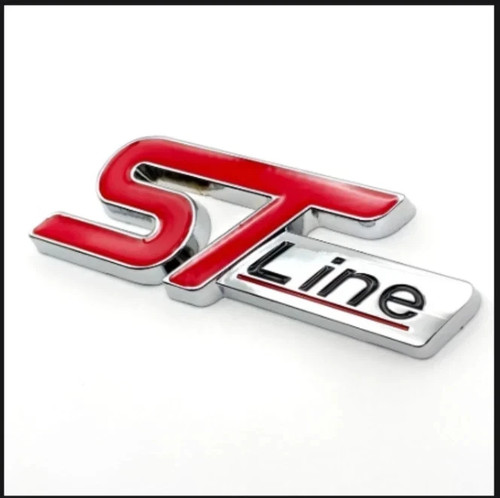 Silver red line - silver, st