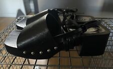 Topshop black Wide Fit silver studded  Sandal With Tie Brand New Size 5 