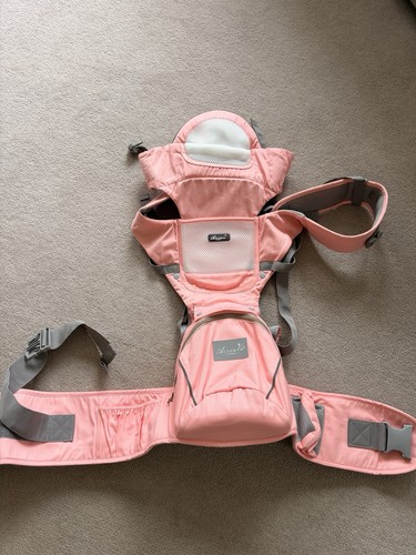 Airintu baby carrier pink grey - airintu, pink/grey