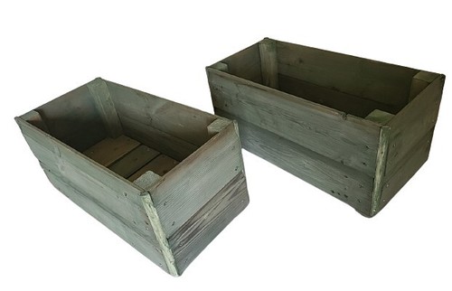 Wooden planter window - planter, x2