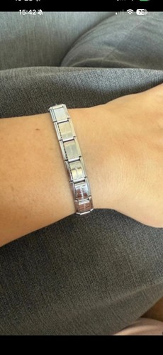 Silver bracelet with - silver,