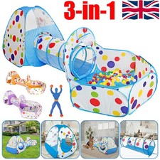 3 In1 Ocean Kids Baby Play Tent Pop UP Playhouse Baby Tunnel Ball Pit Portable