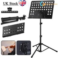 Heavy Duty Metal Adjustable Tripod Sheet Music Stand Holder &Mic stand for band