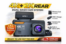 4K Dash Cam Front + Rear WiFi