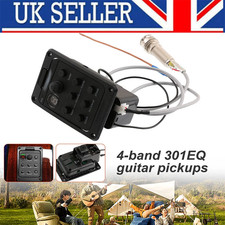 Fishman 4 Band 301 EQ Tuner Piezo Mic Presys Blend Acoustic Guitar Pickup Preamp