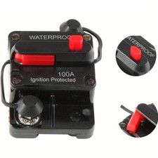 Waterproof 100Amp Circuit Breaker Electronic with Manual Reset Switch 12V-48V DC