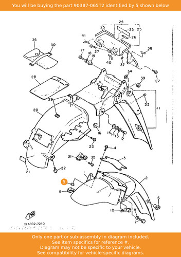 Yamaha collar 90387 - 90387-065t2, oem