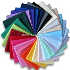 Plain Cotton Colours 100% COTTON Poplin Fabric - 112cm wide Rose & Hubble Fabric