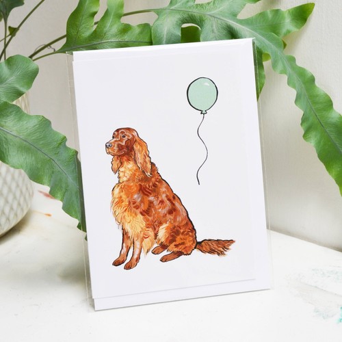 Red setter birthday card - setter,
