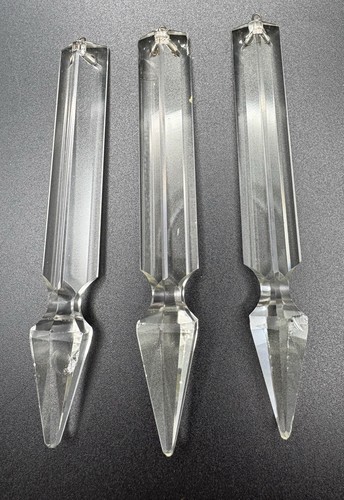 Vtg crystal spear chandelier - vtg,