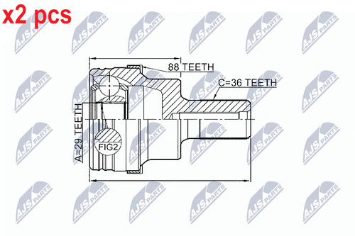 Pcs wheel side both - x2,