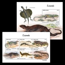 Lizards MNH Stamps 2023 Sierra