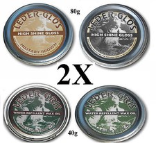 2X LEDER GRIS/GLOS Altberg Leather Boot Brown, Black & Clear  Army Boot Polish