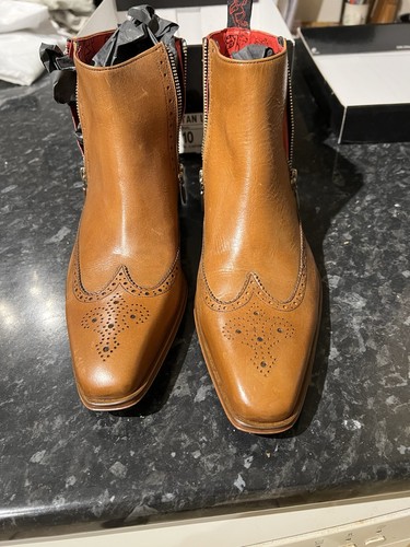 Jeffery west tan leather boots - tan,