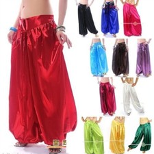 Belly Dance Satin Harem Pants
