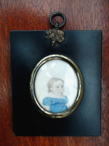 Antique 19th miniature a - 19th, of