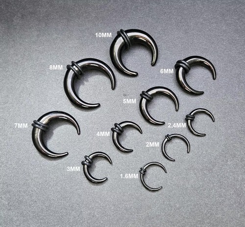 Black steel septum pincher - black,