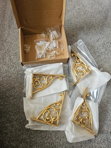 Gold shelf brackets - 5, inch