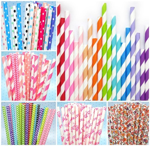 Retro stripe paper drinking - 25,