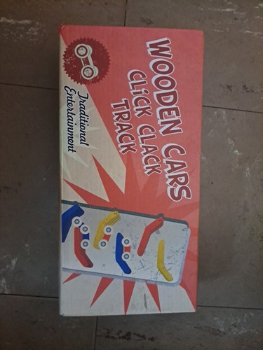 Wooden cars click clack - click, track