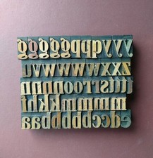 Vintage WOODEN Letterpress PRINTING BLOCKS 2.6cm High. Choose Your Letter.