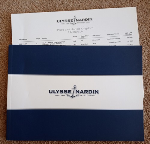 Ulysee nardin mini catalogue - nardin,