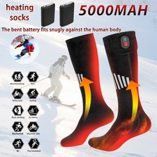 Heating Socks w/ Battery Box Rechargeable Anti-Cold Men Women Thermal Ski