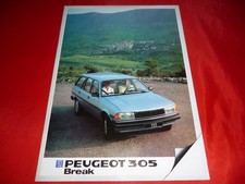 1983 Peugeot 305 Breaking GL GLD SR Brochure Brochure Depliant Folleto