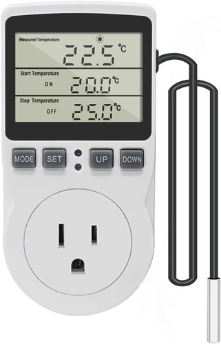 Digital thermostat outlet plug - digital,