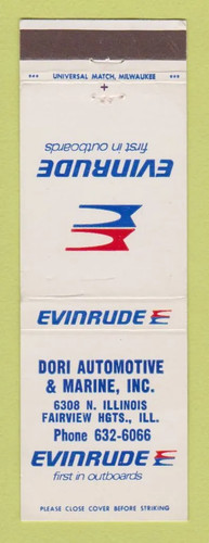 Matchbook cover evinrude - cover,