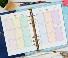 Printed A5 Planner WO2P insert