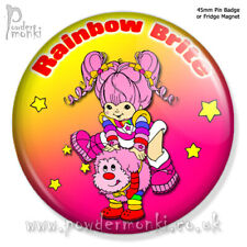 RAINBOW BRITE "Tickled Pink" ~ Retro Toy TV Cartoon [45mm BADGE/MAGNET]