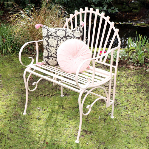 Pink painted garden chair - painted,