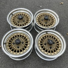 Enkei Apache 14x6 / 14x6.5 Gold Mesh Wheels 4x114.3 4H JDM Vintage Rims Set of 4