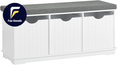 White storage bench with - white,