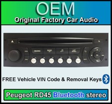 Peugeot 3008 Bluetooth car stereo, Peugeot RD45 L5FA04 radio, Vin Code + Keys