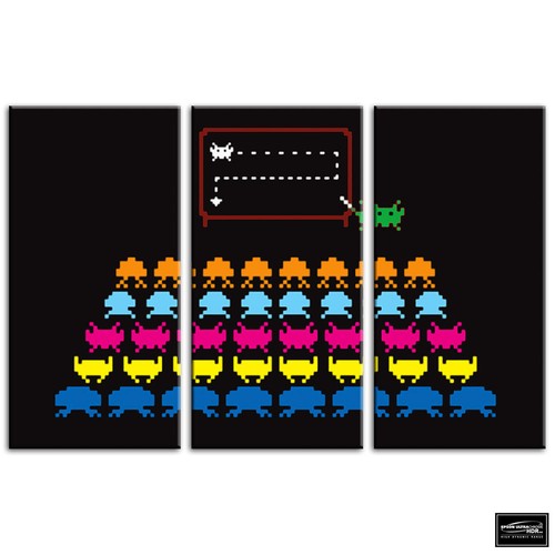 Space invaders pop abstract - invaders,