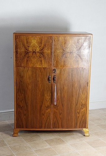 Art deco walnut linen - linen, press